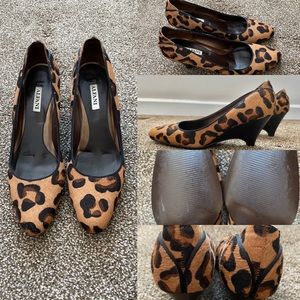 Alfani Leopard print calf hair shoes, worn once.
